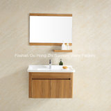 Durable Stainless Steel Bathroom Furniture Vanity Set with Wooden Pattern