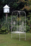 Metal Garden Arch with Bench (PL08-2399)