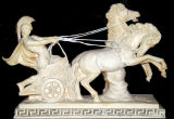 The Marble State Stone Carving Granite/Marble Chariot Sculpture