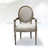 Rch-4011-1 Dining Chair Fabric Arm Chair Louis Ghost Chair