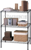 Home Storage 3 Layer Adjustable Metal Wire Shelving Rack, Loading 40kg Per Shelf