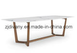 American Modern Furniture Marble Wood Oval Table (E-31)