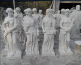 White Marble Stone Art Animal Carving Statue / Sculpture for Garden Decoration