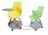 School Plastic Furniture Student Plastic Chairs with Mobile Nylon Base
