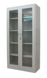 Knock Down Structure Metal Cabinet with 2 Glass Door