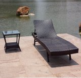 Home Garden Outdoor Furniture Swimming Pool Rattan Beach Sun Bed PE Wicker Sun Lounge Chair (T515)