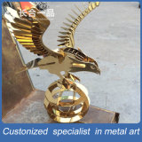 Golden 8k Mirror Eagle Stainless Steel Decoration Handicrafts for Display/Exhibition