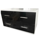 Best Price Top Quality Black / White 2 Drawer Bedside Cabinet
