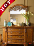 Wooden Furniture Solid Wood Dressing Table with Mirror