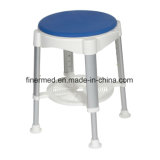 Swivel Adjustable Bathroom Stool with Removable Tray