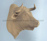 Custom 3D Decorative Corrugated Paper Cow Head Model Craft