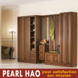 2017 Antique Solid Wood Customized Bedroom Wardrobe