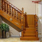 Villa Use Solid Oak Wooden Stairs with Handrail (GSP16-001)