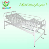 Hospital Expoxy Steel Manual Medical Bed with Two Cranks Slv-B4022