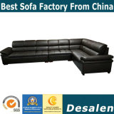 Best Quality Brown Color Hotel Lobby Furniture L Shape Leather Sofa (A34-1)