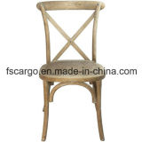 X-Back Rustic Cross Back Beech Wood Chair with White Grain (CGW1606)