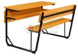 Modern Wooden School Furntiure School Desk and Chair Bench Sf-08d