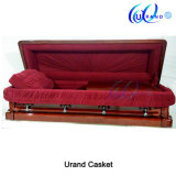 Dark Red Gloss High Gloss Luxury Coffin and Casket