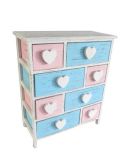 Wooden Cabinet Colorful 8 Drawers for Kids