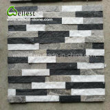 Modern Concise Style Black & White Quartzite Culture Stone Ledge Stone for Wall Covering