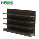 Single Side Wood Metal Supermarket Shelving Shelf
