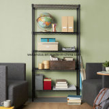 Assembly Adjustable Metal Furniture 5 Tiers Wire Book Shelving Rack