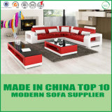 China Living Room Genuine Leather Sofa Bed