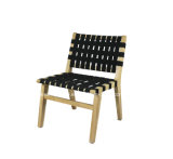 New Design Fabric Woven Wood Dining Chair for Restaurant