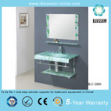 Bathroom Vanity Glass Washing Basin with Silver Mirror (BLS-2080)
