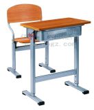 School Furniture Wooden College Adjustable Classroom Single Desk and Chair