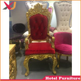 Luxury Gold Throne Sofa King Queen Chair for Wedding Event Banquet Dining