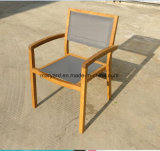 Outdoor Mesh Fabric+Teak Dining Chair