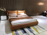 Dubai Modern Bedroom Furnishings Double Leather Soft Bed