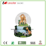 Polyresin Craft Gift 80mm Water Globe with Animal Figurines for Home Decoration and Promotional Gifts