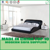 Modern Elegant Bedroom Set Wooden Leather Bed