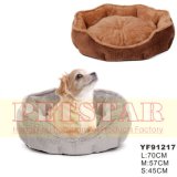 Thick Suede Fabric W/Crocodile Pattern and Soft Plush Pet Bed Yf91217