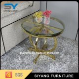 Mirror Glass Design Stainless Steel Base End Table