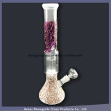 White Purple Low with Gold Thread Decoration Smoking Water Pipe