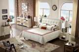 Modern Soft Bed Leather Headboard Bedroom Furniture Queen Size Bed