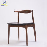 Factory Price Hot Transfer Metal Frame Wooden Look Chair for Restaurant