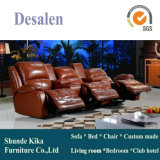 High Quality Brown Leather Recliner Sofa (D1003-1)