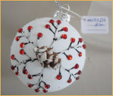 White Christmas Glass Crafts for Christmas Tree Decoration