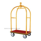 Dome Head Stainless Steel Hotel Luggage Baggage Service Cart (HE2)