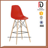 Long and High Wooden Legs Chair and Plastic Appearance Dining Chair