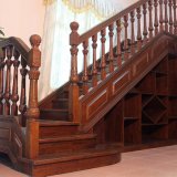 Interior House Wooden Indoor Spiral Stairs (GSP16-002)