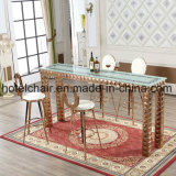 Good Quality Stainless Steel Living Room High Legs Bar Table