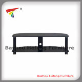Hot Selling Solid Quality Black Tempered Glass TV Stand (TV027)