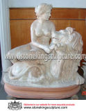 Hand Carved White Marble Statue for Decoration (SK-2199)
