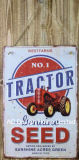 Vintage Tractor Design Emboss Printing Metal Wall Decor Plaque
