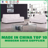 White Office Furniture Loveseat Genuine Leather Living Room Sofa